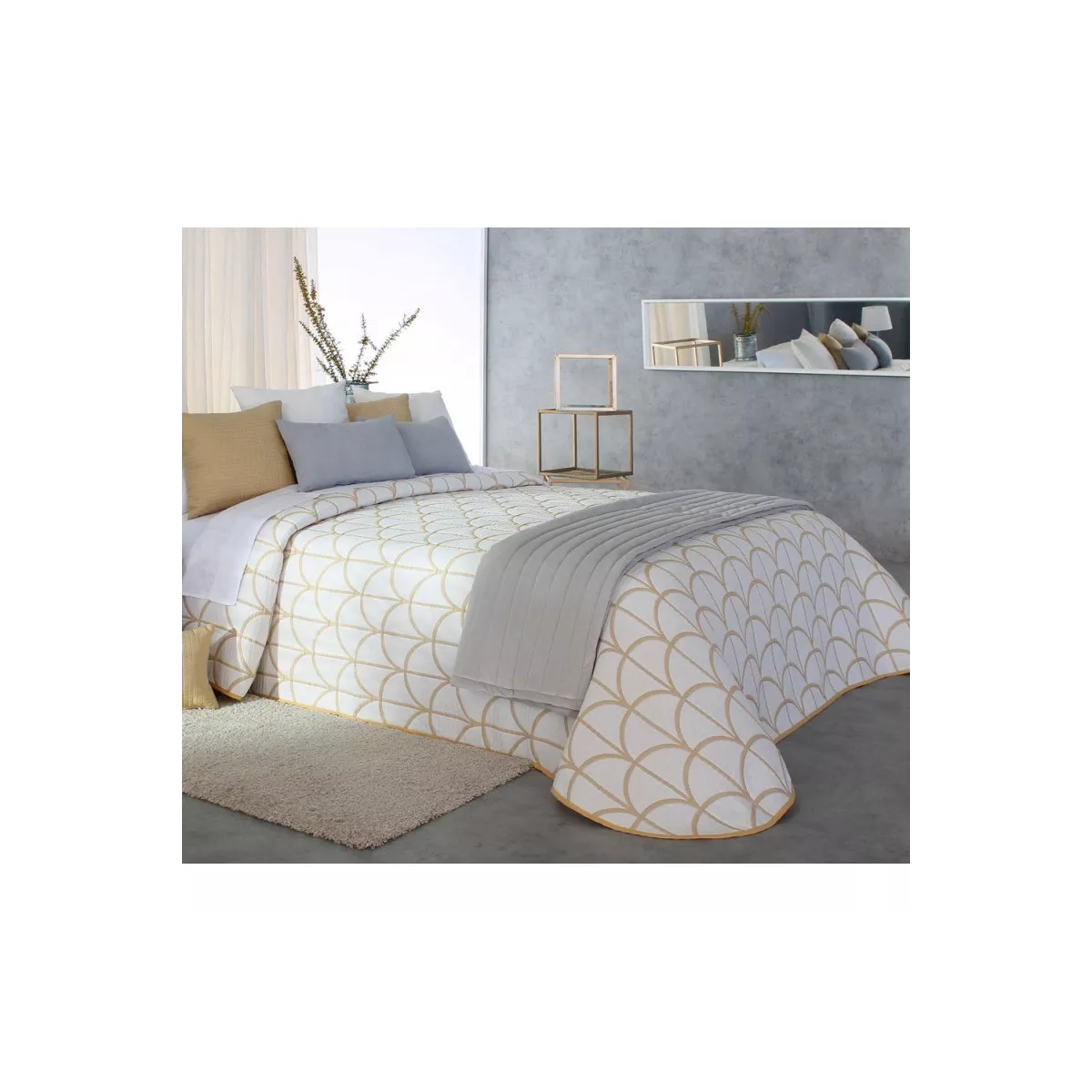 Couvre Lit Oregon 250x270 Ocre