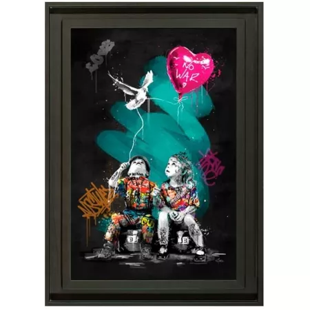 Tableau Romaric Garçon, la fille et la colombe