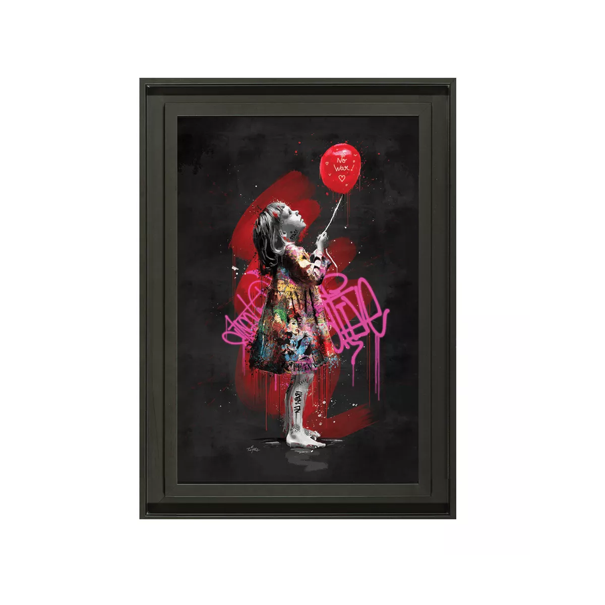 Tableau Romaric, la petite fille et le ballon 50x70