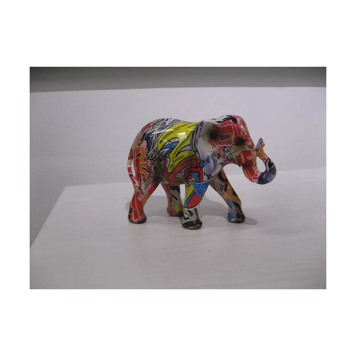Sculpture Eléphant Pop Art H.17cm