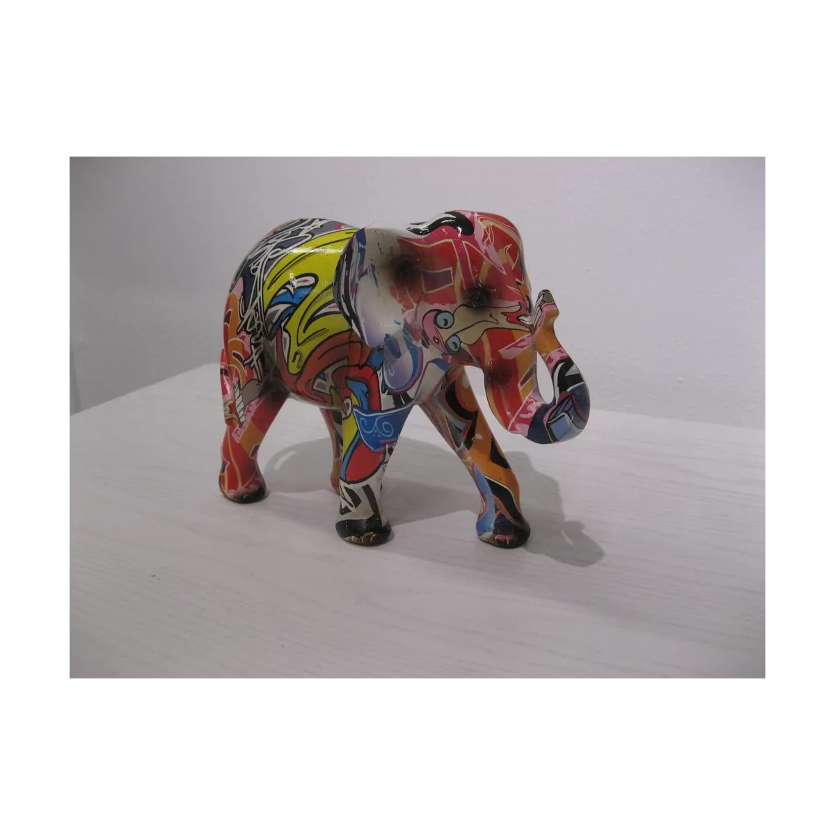 Sculpture Eléphant Pop Art H.17cm