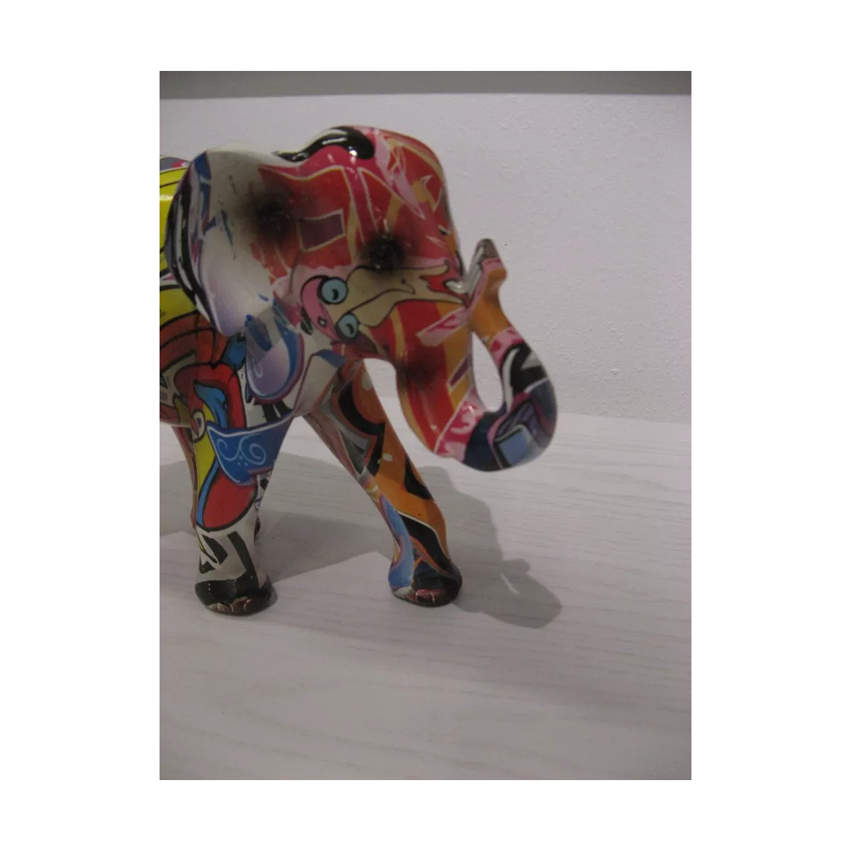 Sculpture Eléphant Pop Art H.17cm