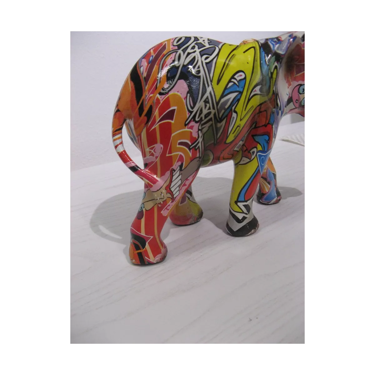 Sculpture Eléphant Pop Art H.17cm