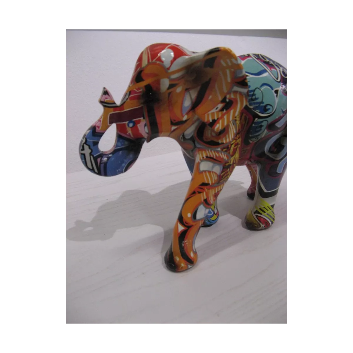 Sculpture Eléphant Pop Art H.17cm