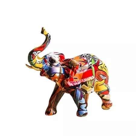 Sculpture Eléphant Pop Art H.17cm