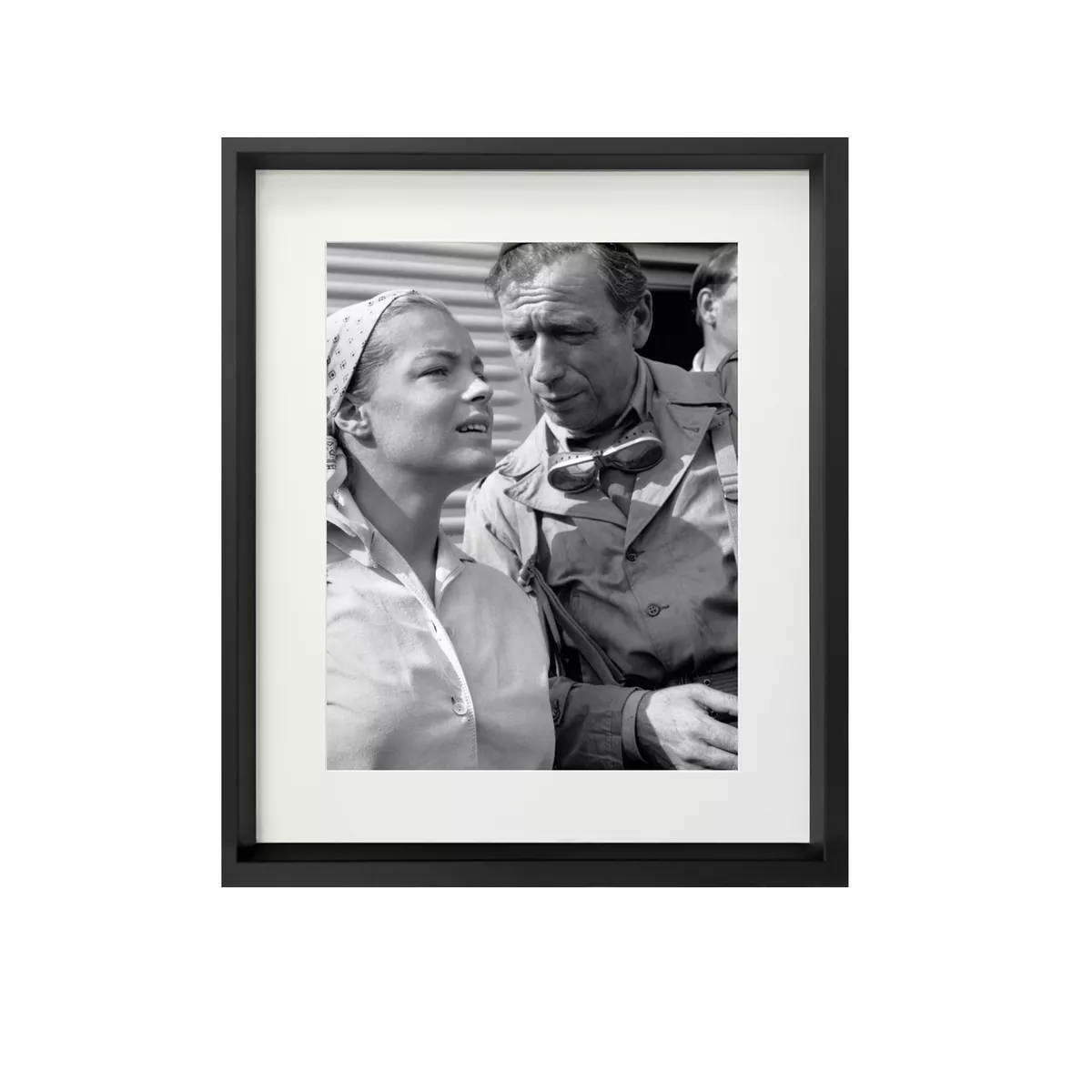 Tableau Image Romy Schneider et Yves Montant 53x63