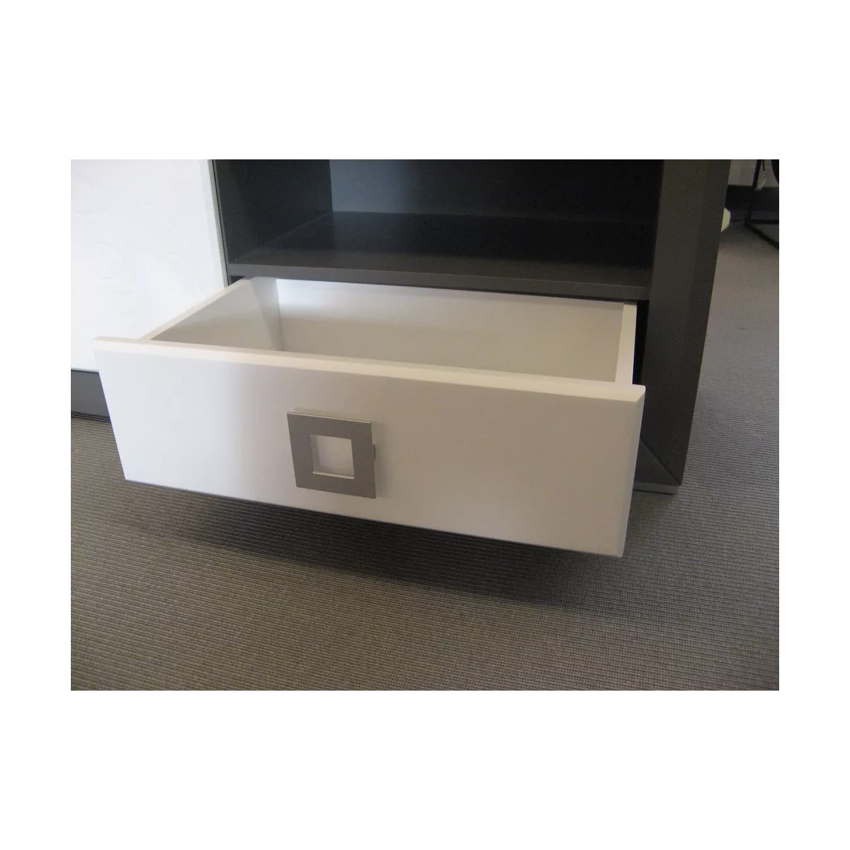 Meuble TV 120 Genève Gris et Blanc