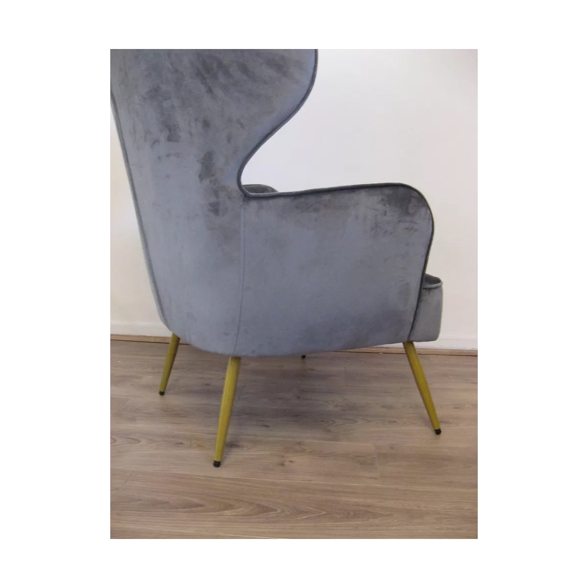 Fauteuil Calvi Velours Gris