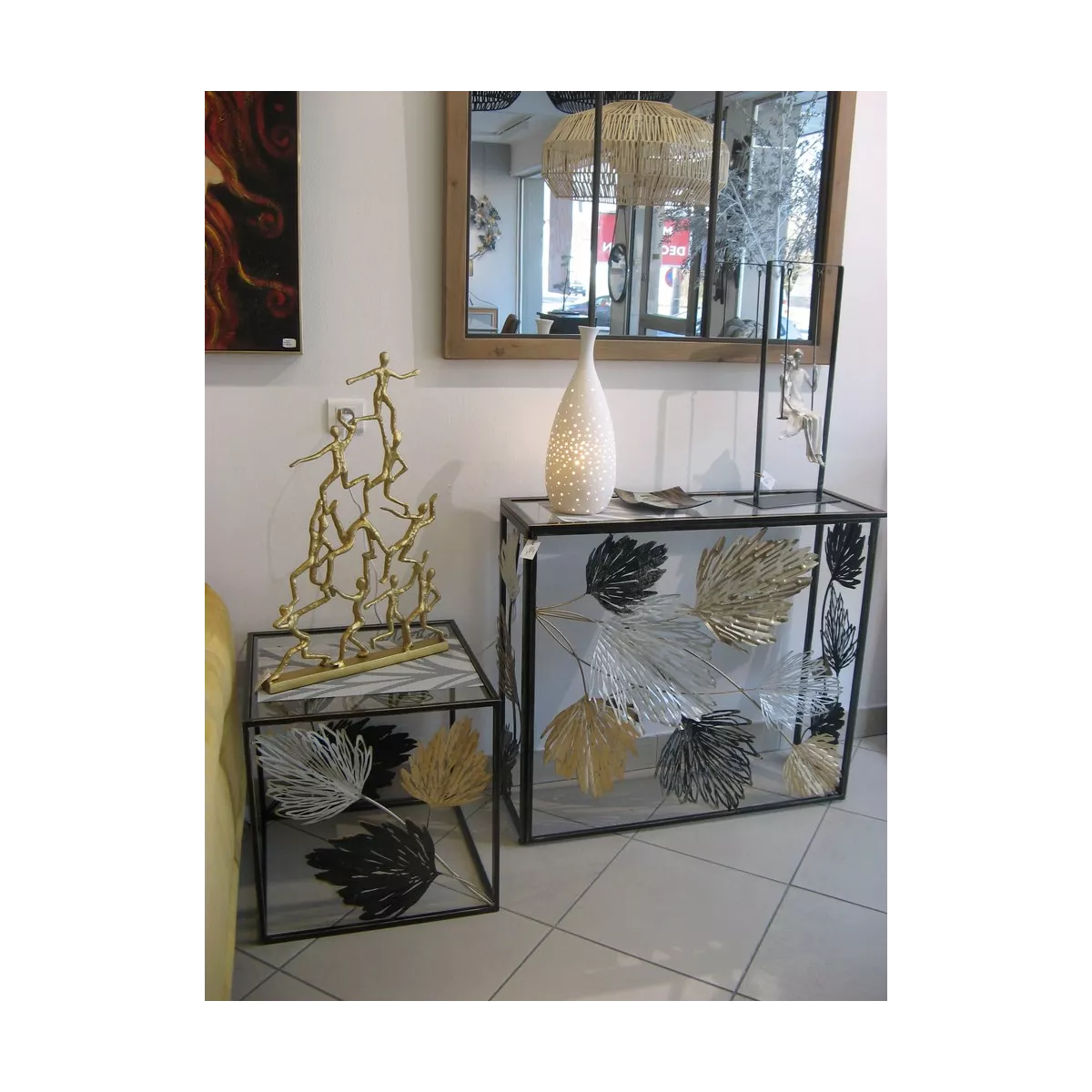 Table Basse Feuilles D'Automne 50x50