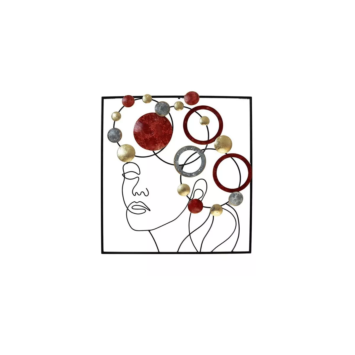 Décoration Visage rouge et Gris
