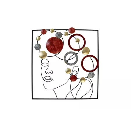 Décoration Visage rouge et Gris