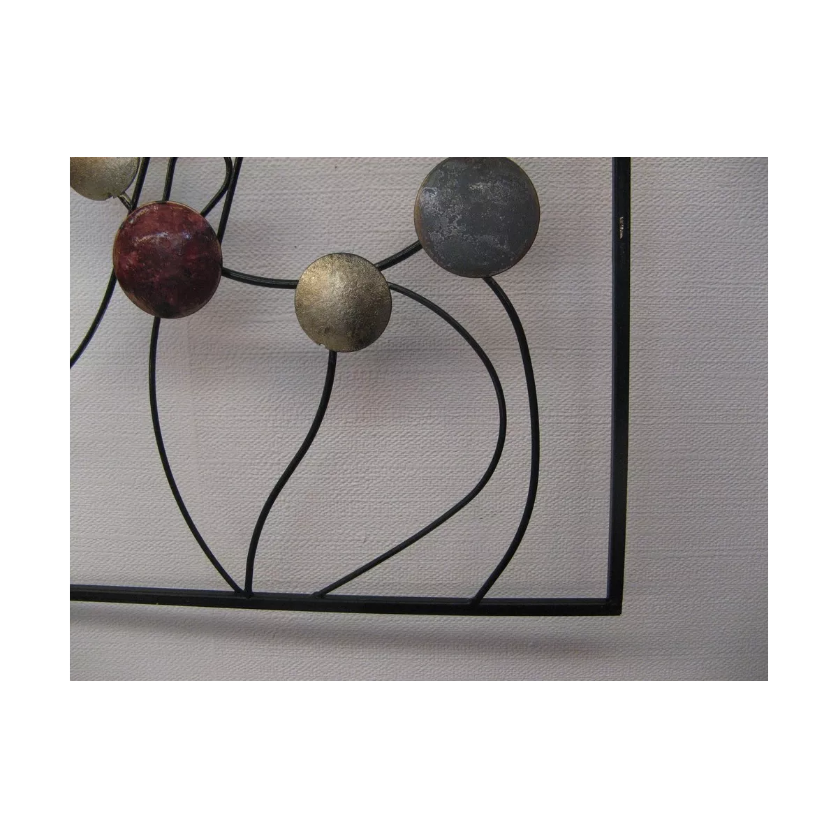 Décoration Visage rouge et Gris