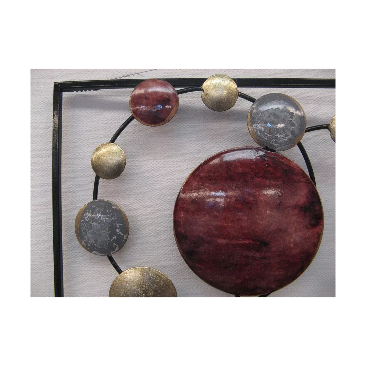 Décoration Visage rouge et Gris