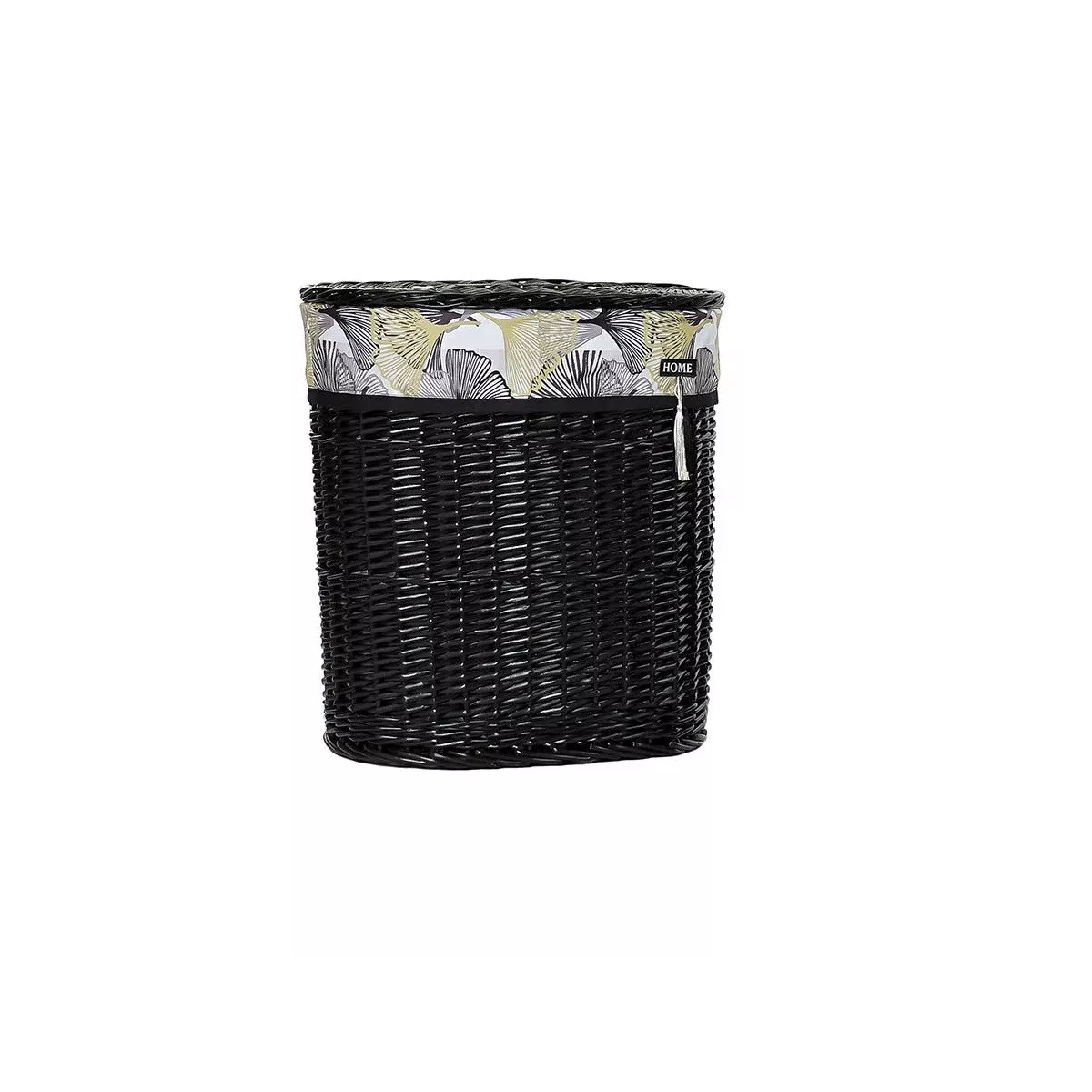Panière Ovale en Osier Noir 51x56