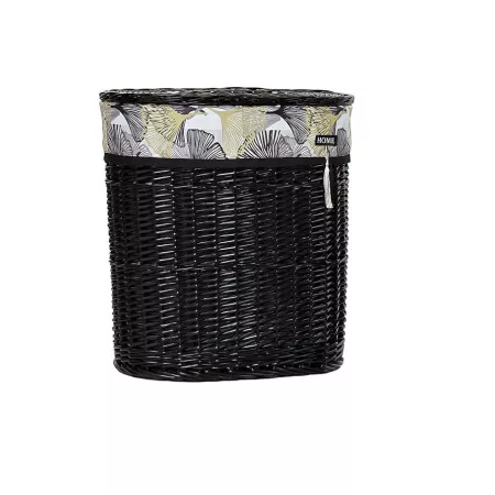 Panière Ovale en Osier Noir 51x56