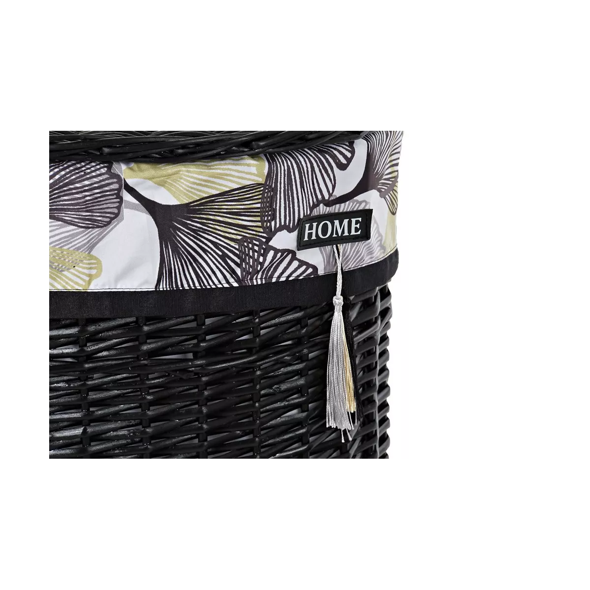 Panière Ovale en Osier Noir 51x56