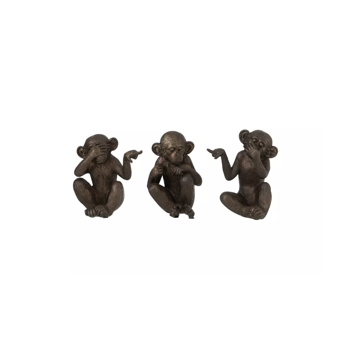 Série de 3 singes de la sagesse