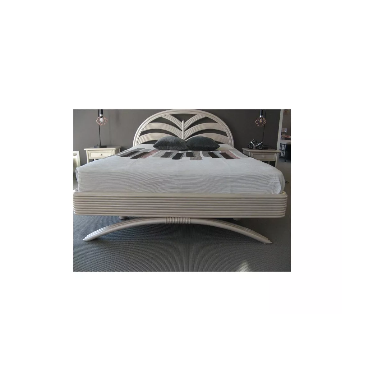 Lit Palmette avec Arc Nacre
