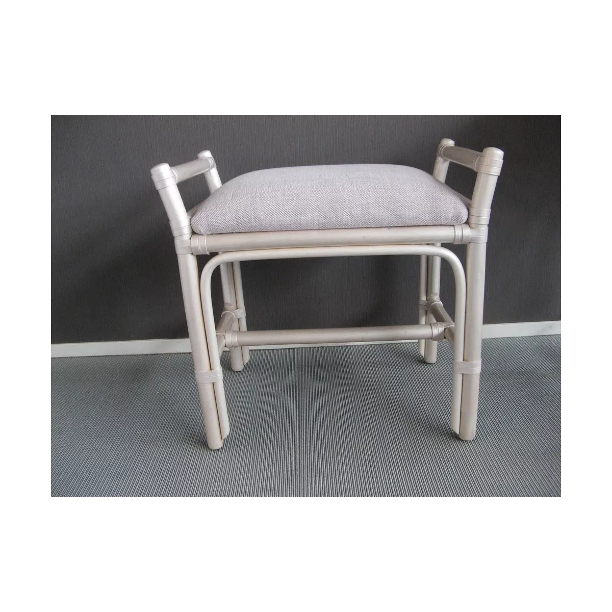 Tabouret Rotin Delos Nacre