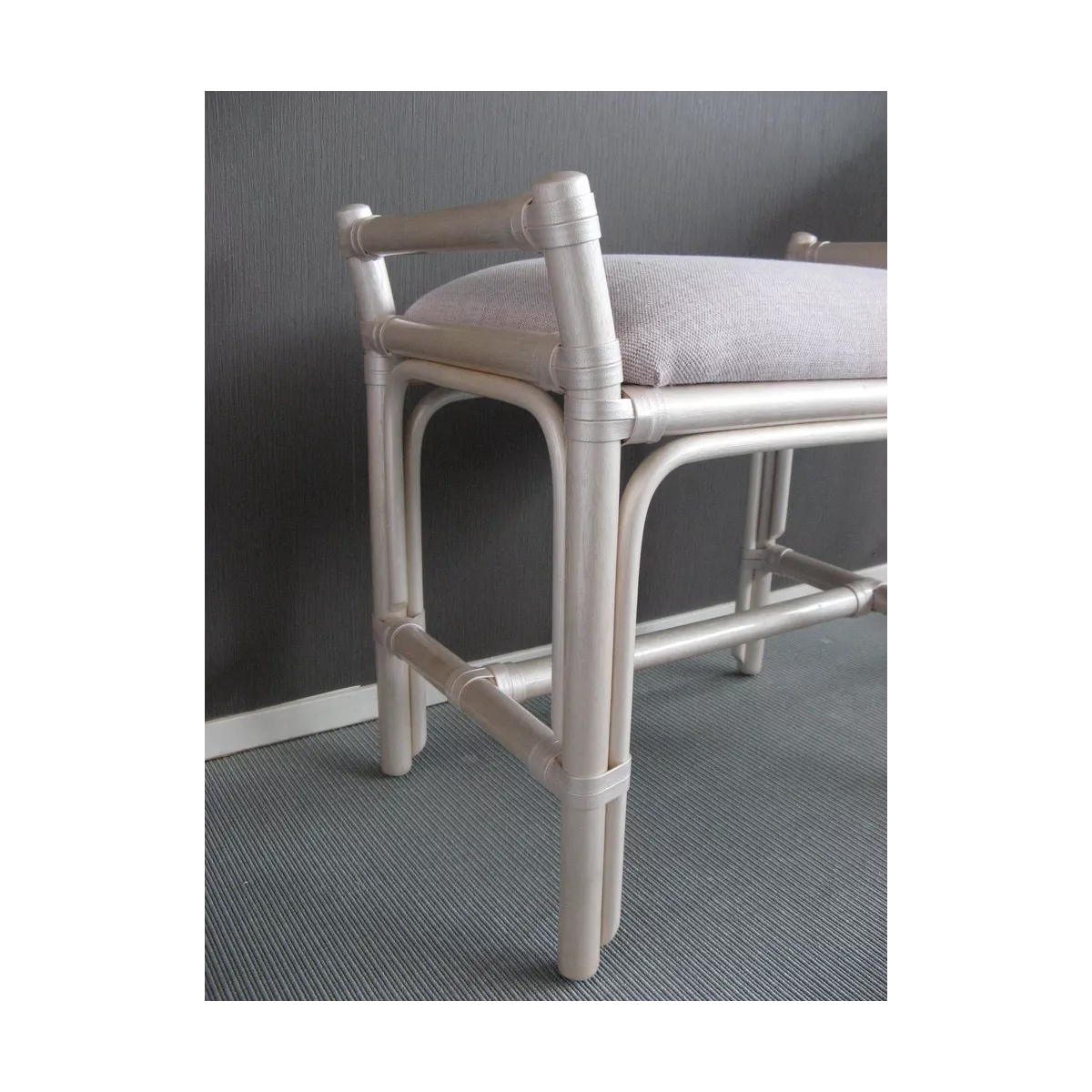 Tabouret Rotin Delos Nacre