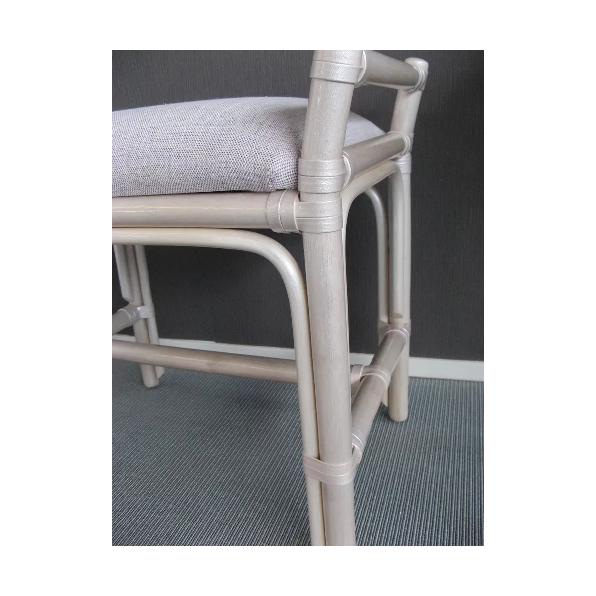 Tabouret Rotin Delos Nacre