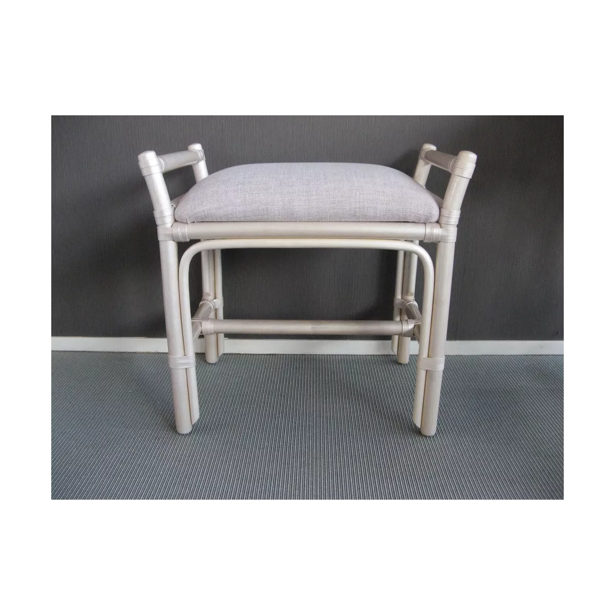 Tabouret Rotin Delos Nacre