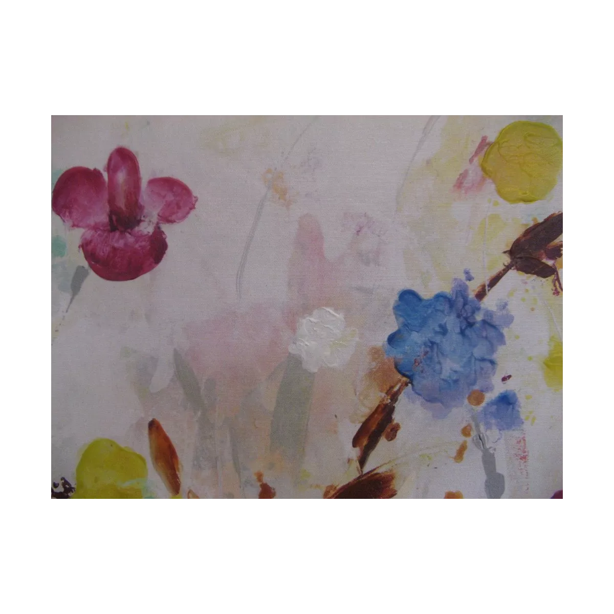 Tableau Fleurs des champs 70x70