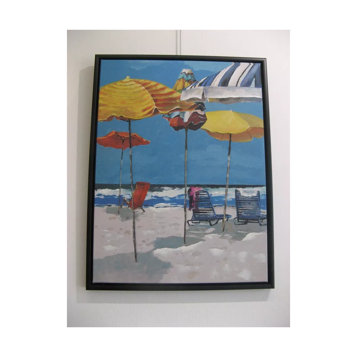 Tableau Parasols  Jaunes