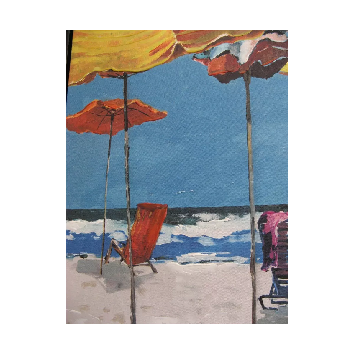Tableau Parasols  Jaunes