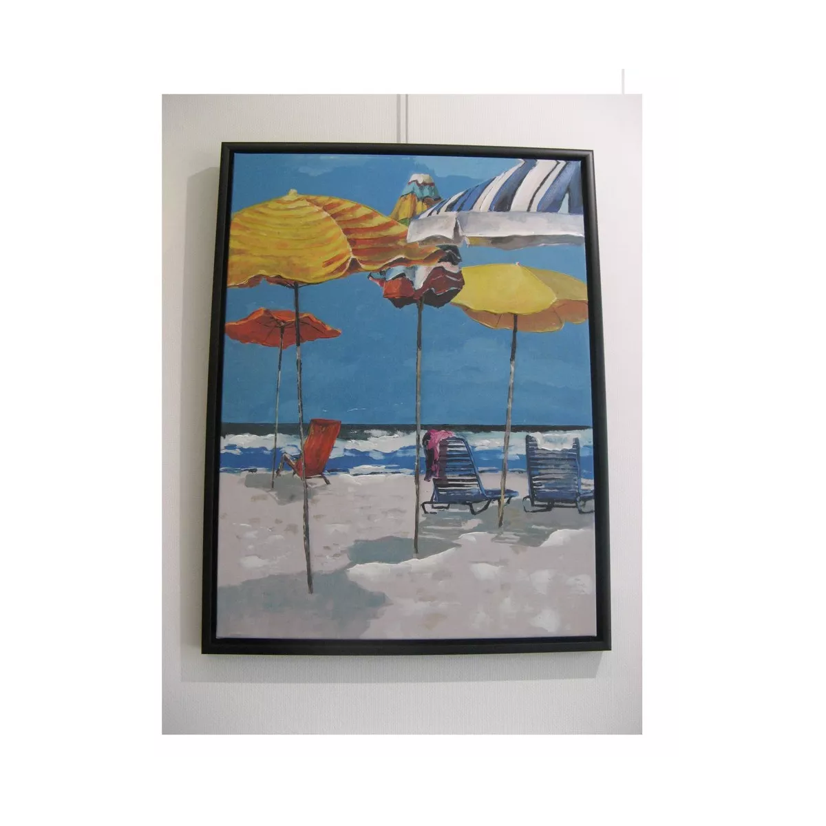 Tableau Parasols  Jaunes
