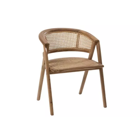 Fauteuil Teak et Cannage