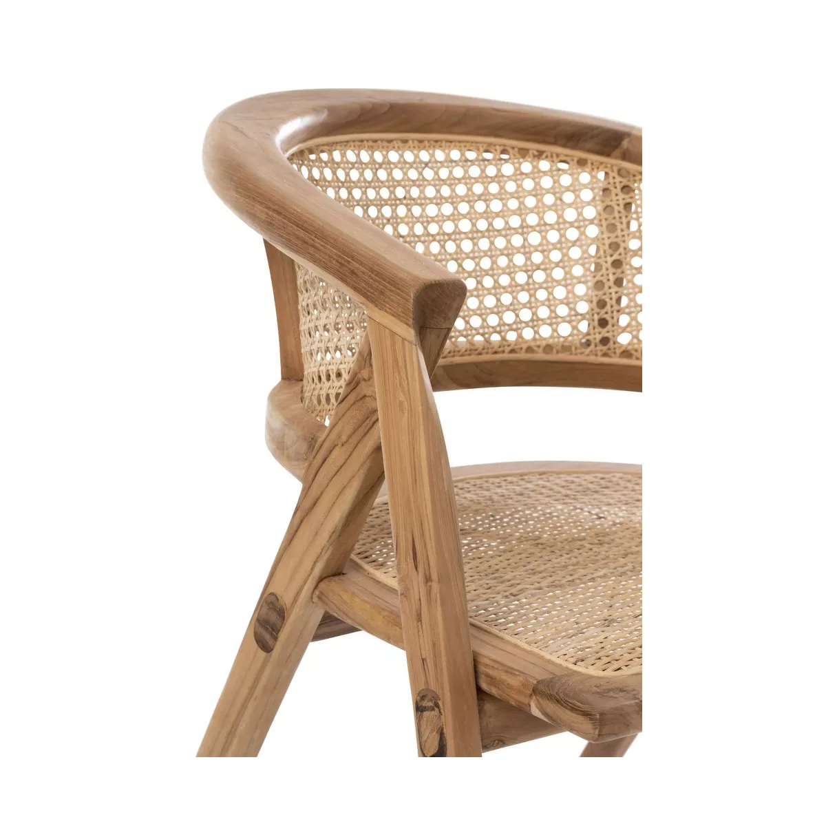 Fauteuil Teck et Cannage