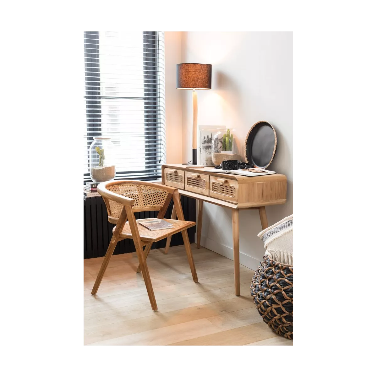 Fauteuil Teck et Cannage