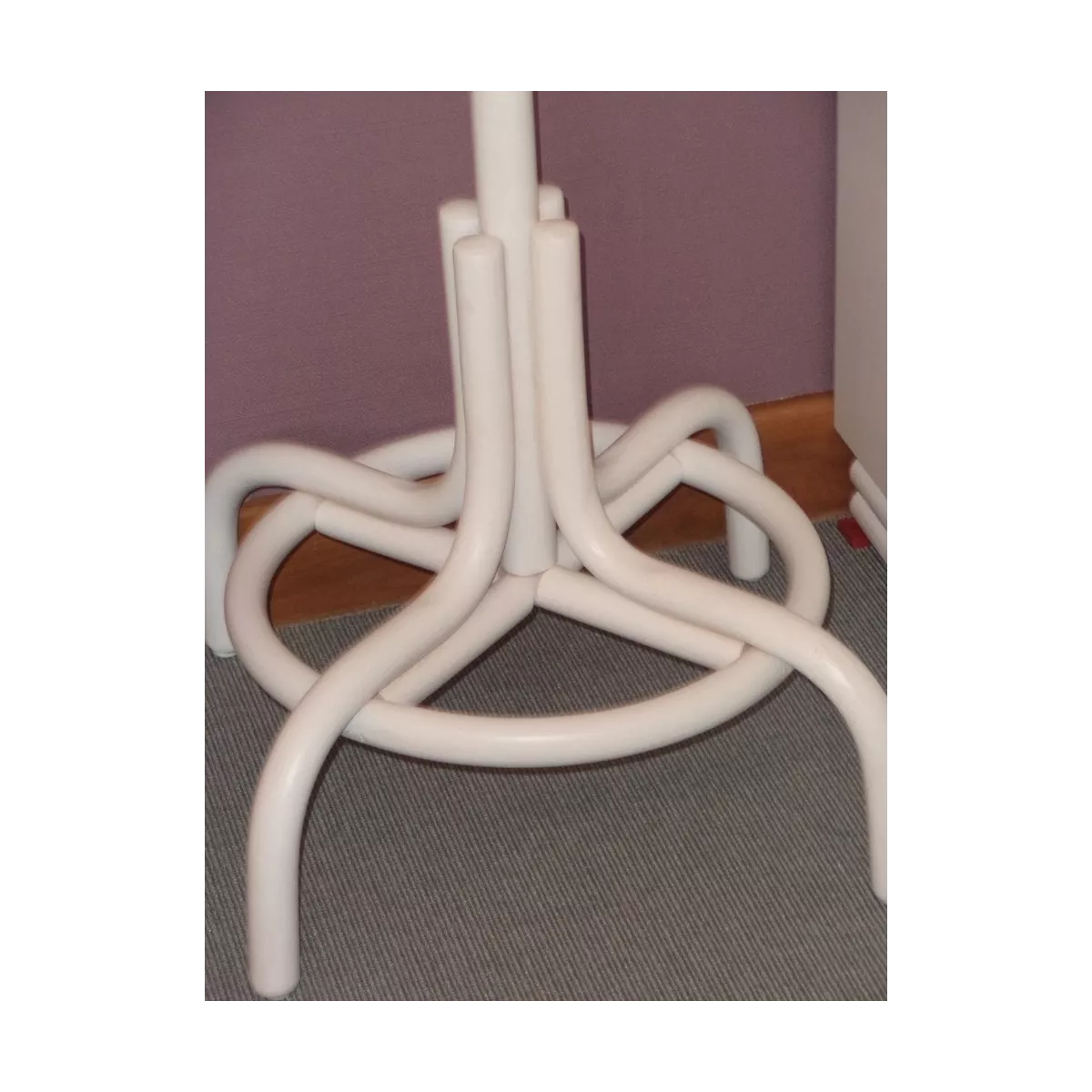 Porte  Manteaux Rotin Coloris Blanc