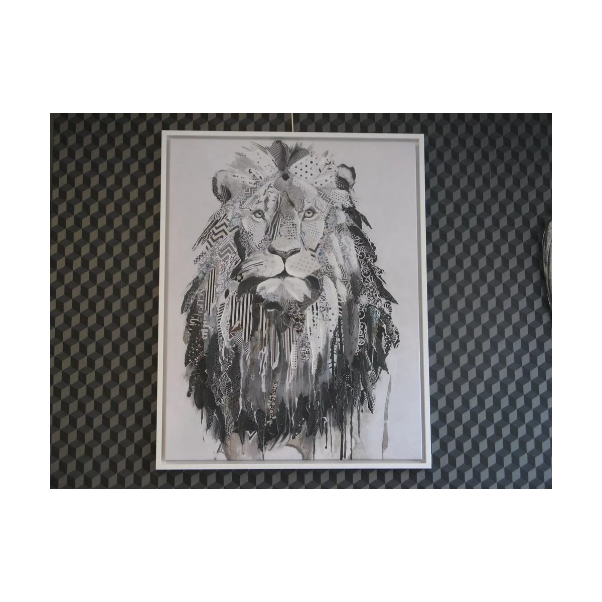 Tableau Lion 90x70