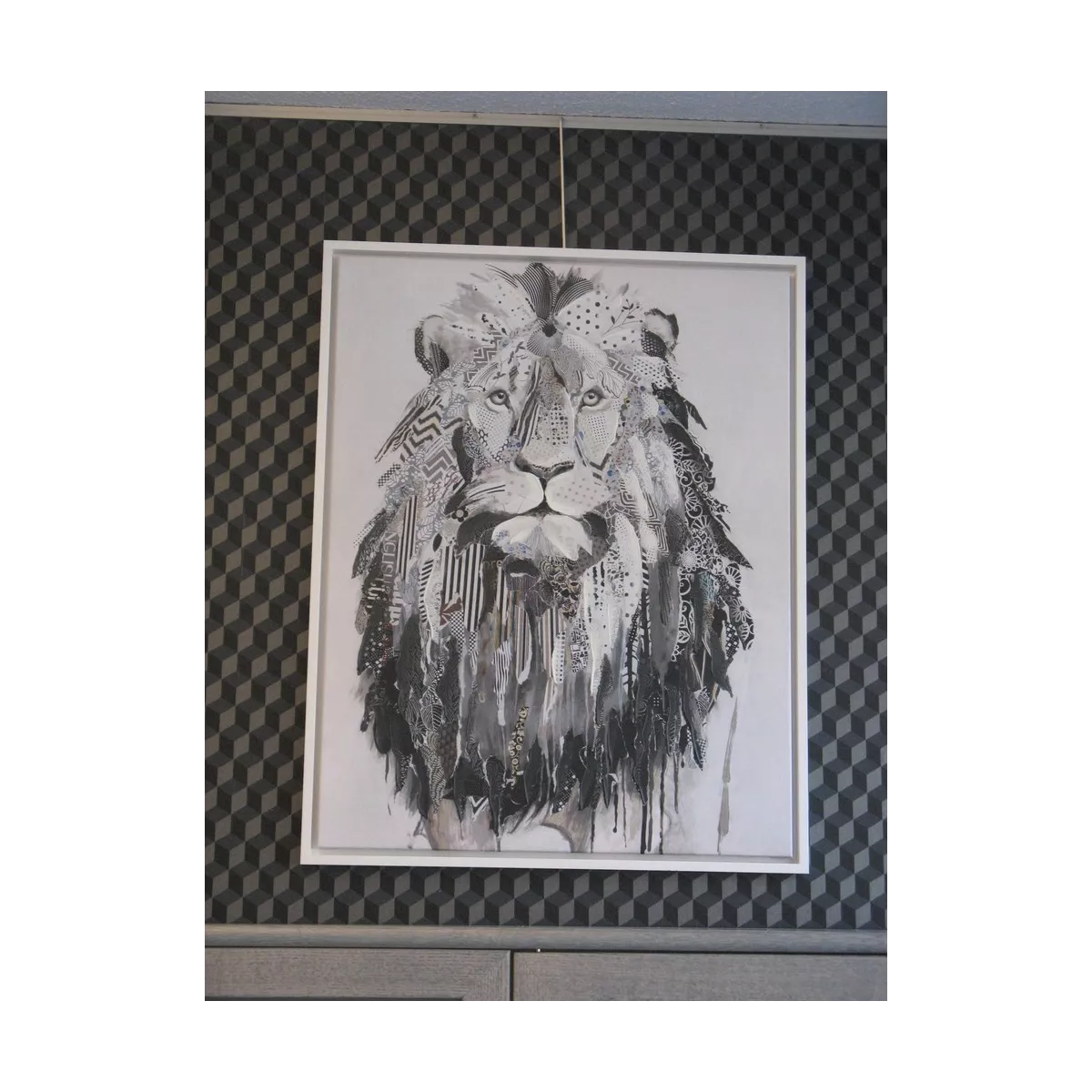 Tableau Lion 90x70