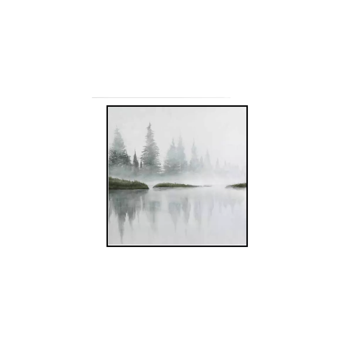 Tableau Lac dans la Brume 80x80