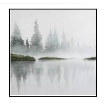 Tableau Lac dans la Brume 80x80
