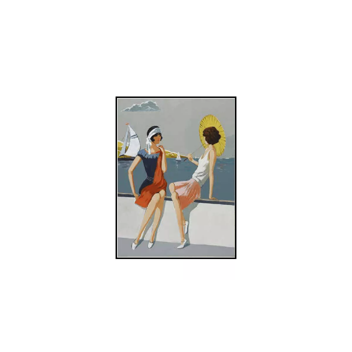 Tableau Femmes sur bord de mer