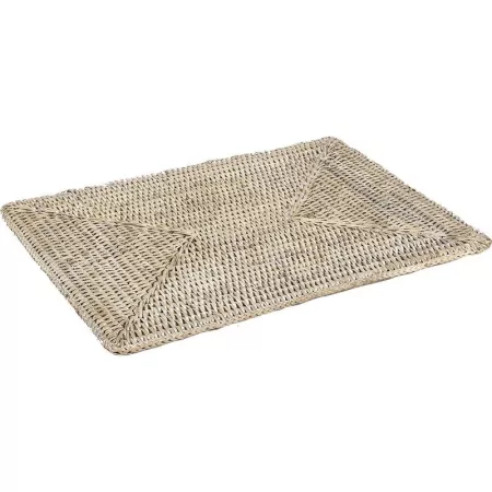 Set de table en rotin blanchi 40x30