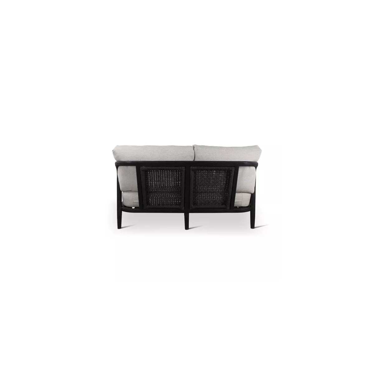Salon Anais Teck noir canape 3 Places + 2 Fauteuils