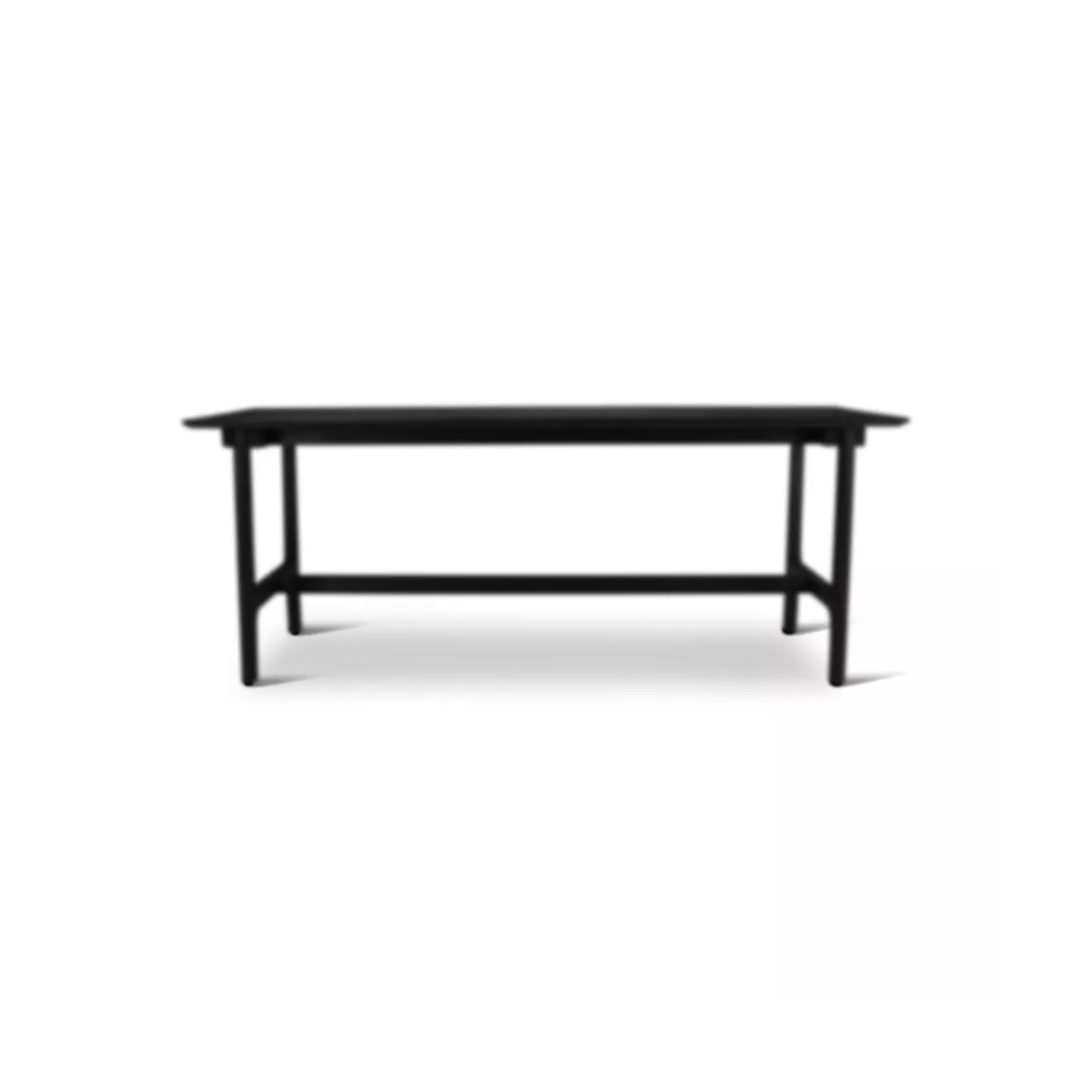Table basse Teck Outdoor Elisa 140x60cm Noir