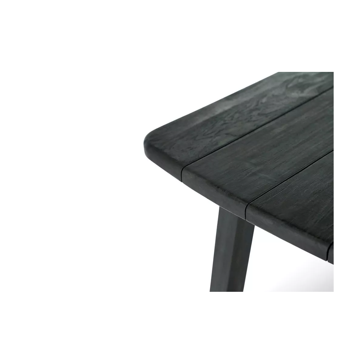 Table basse Teck Outdoor Elisa 140x60cm Noir