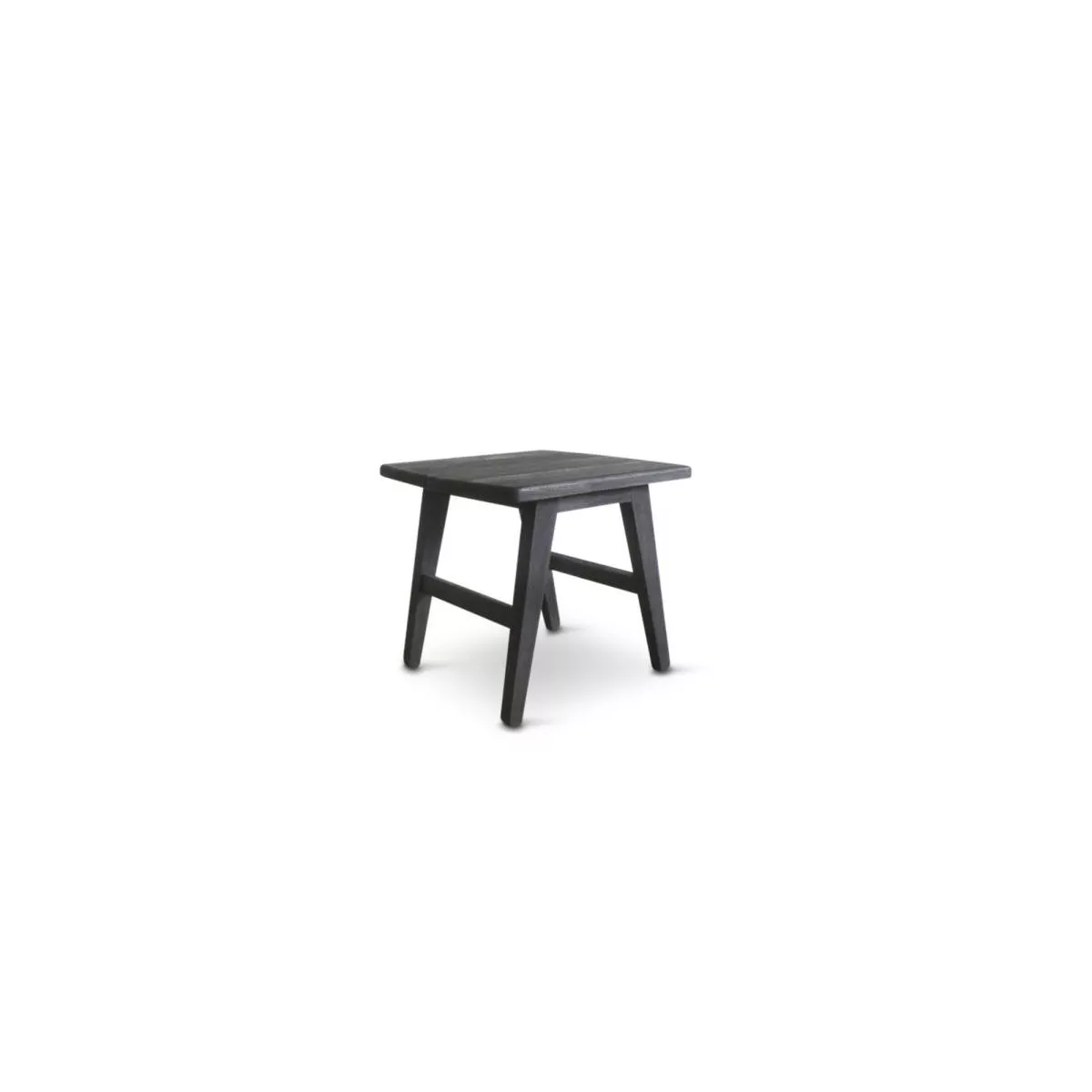Table basse Teck Outdoor Anais 50x50cm Carré Noir