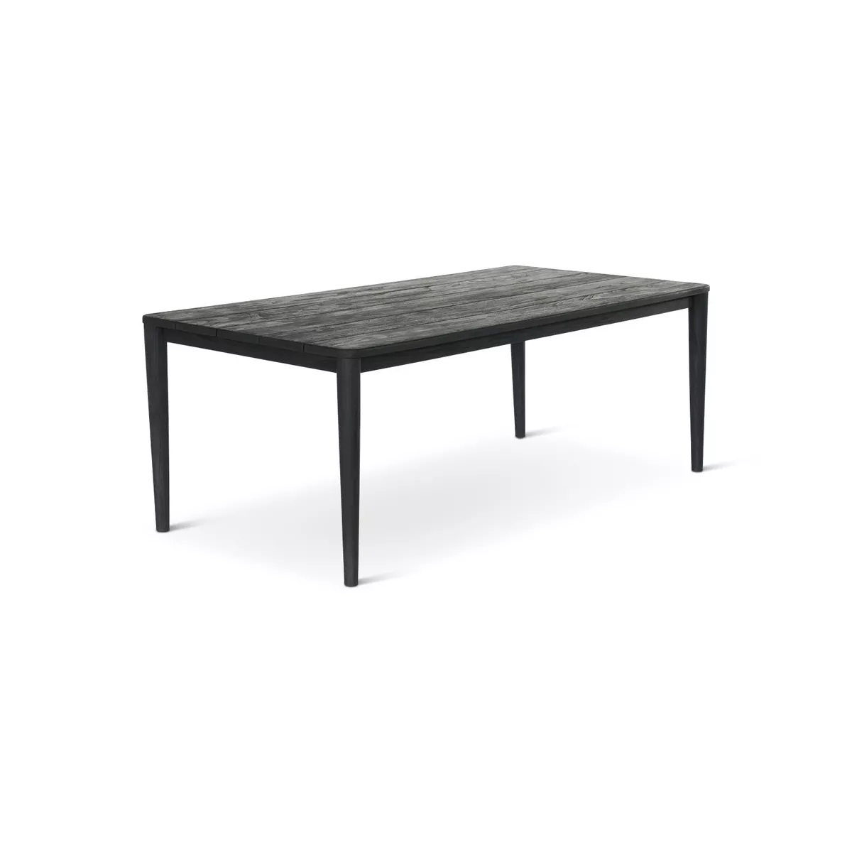 Table de repas Teck 220X100 cm Outdoor Anais Noir