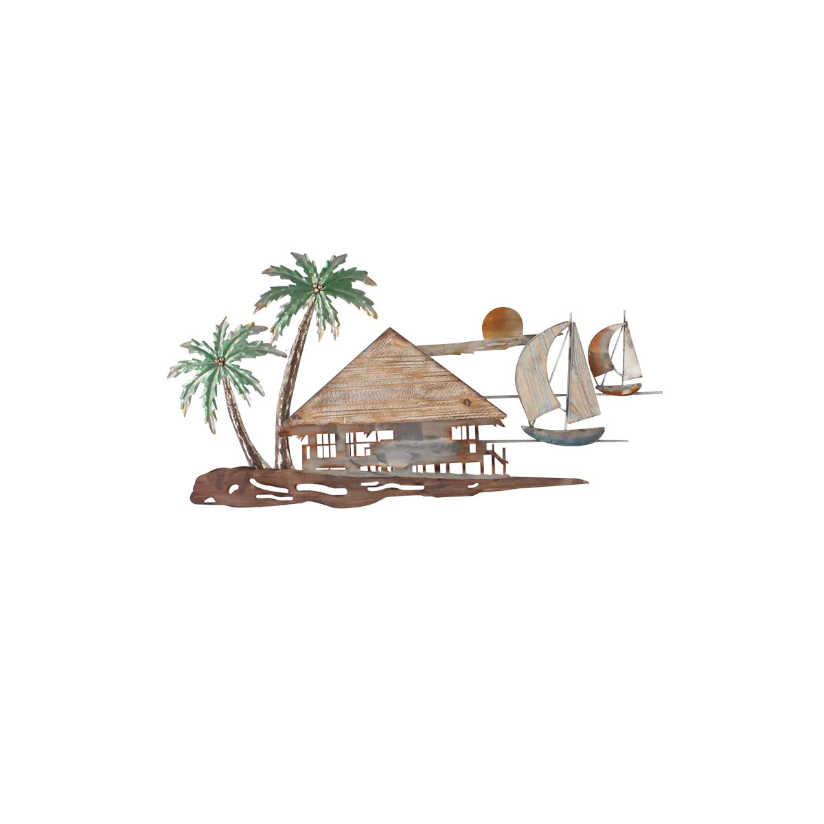 Décoration Murale Métal Tahiti 86X44