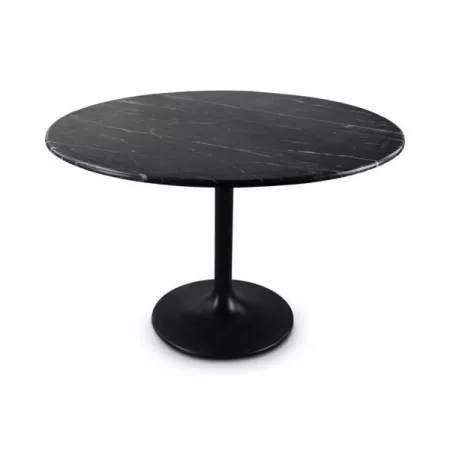 Table Marbre Noir et pied tulipe