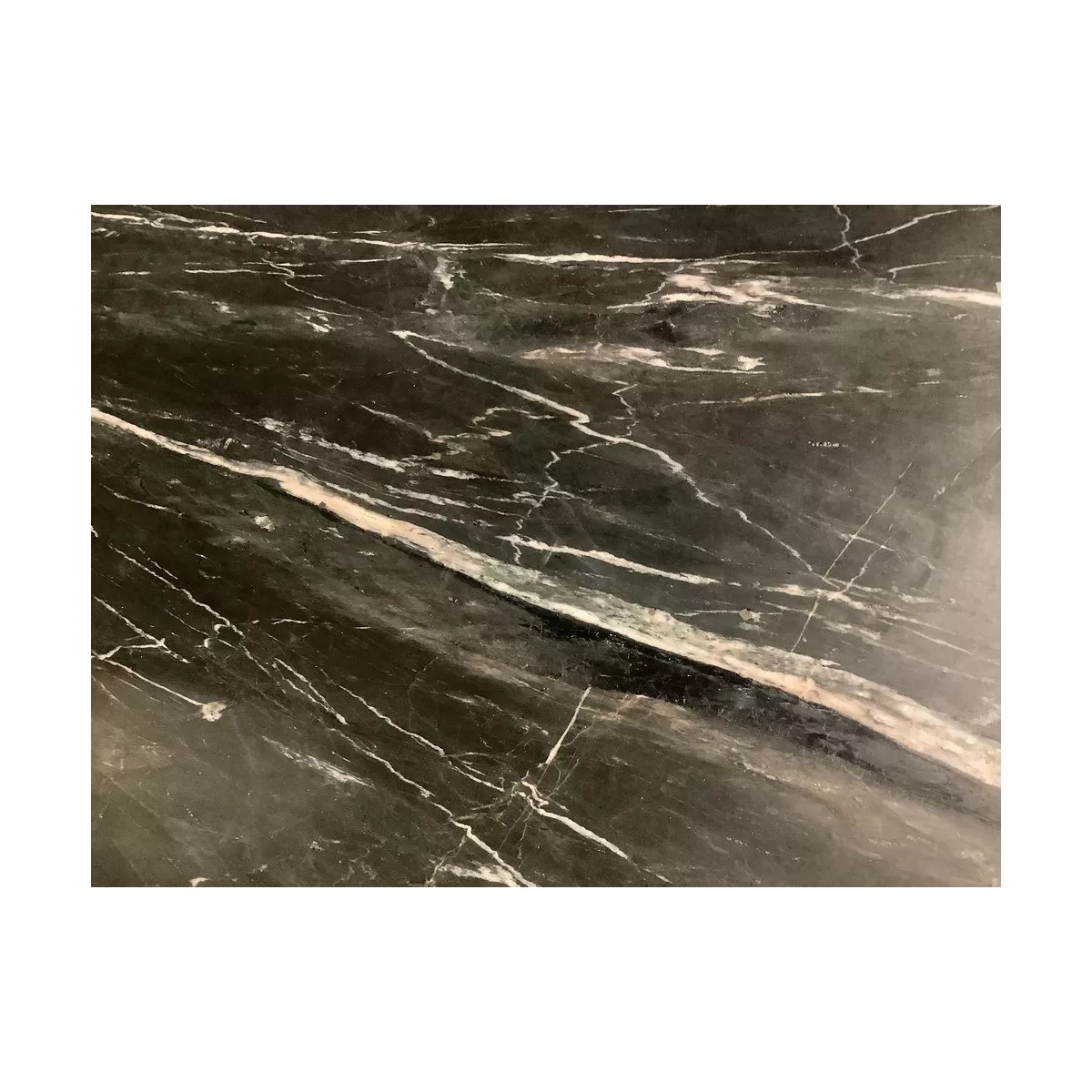 Table Marbre Noir et pied tulipe