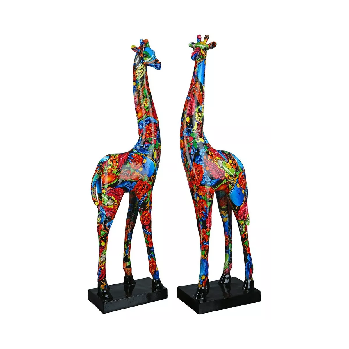 Sculpture Giraffe Twist Pop Art H.48cm