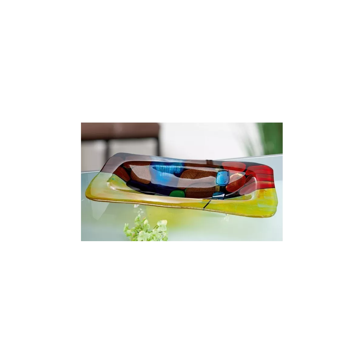 Coupe en verre Vulcano rectangulaire 50x25